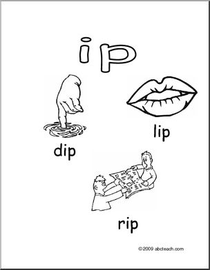 Word Family – IP Words (blackline) Poster
