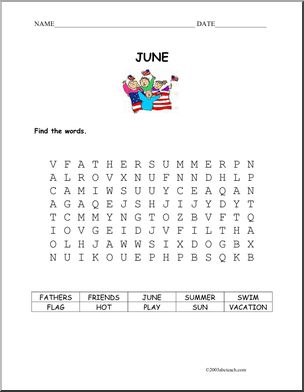 Word Search: June