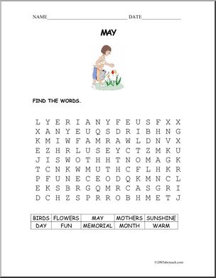 Word Search: May