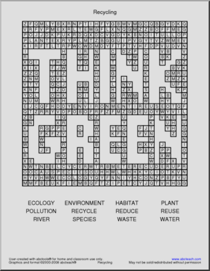 Word Search: Recycling
