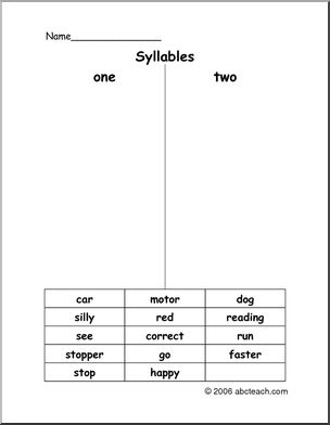 Syllables – Page 2 – Abcteach