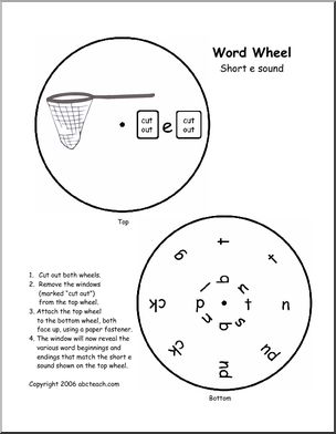 Word Wheel: Vowels – short E words