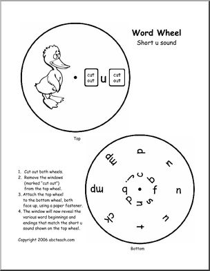 Word Wheel: Vowels – short U words