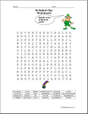 Word Search: St. Patrick’s Day