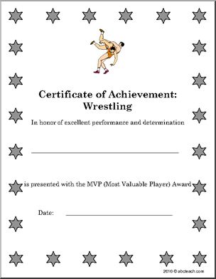 Sports Certificates: Wrestling