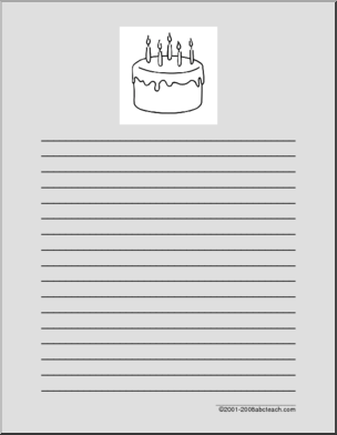 Writing Paper: Birthday (elementary)