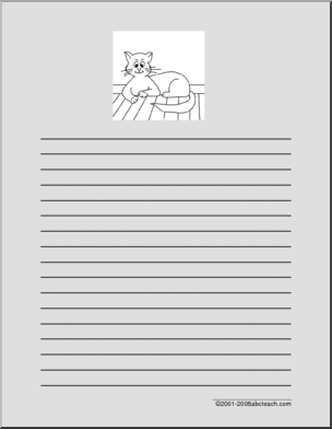 Writing Paper: Cat (Elementary)