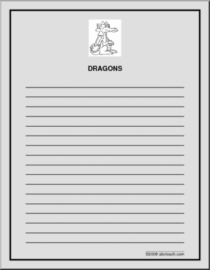 Writing Paper: Dragon (elementary)