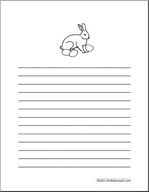 Writing Paper: Easter Bunny (primary)