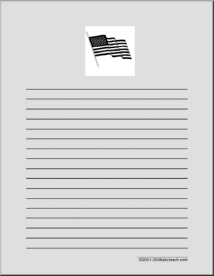 Writing Paper: USA Flag