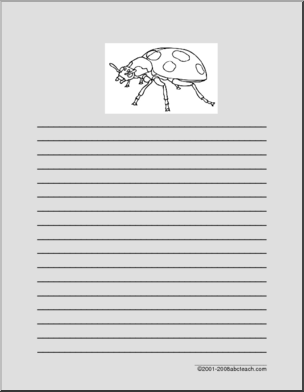 Writing Paper: Ladybug (Elementary)