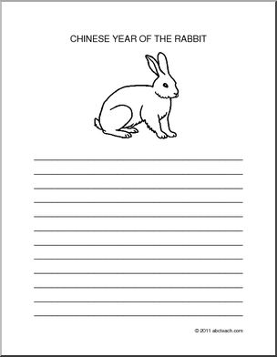 Writing Paper: Year of the Rabbit (elem)
