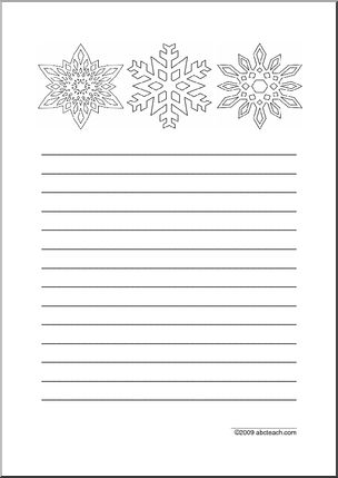 Writing Paper: Snowflakes (elem)