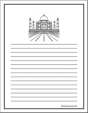 Writing Paper: Taj Mahal – Abcteach