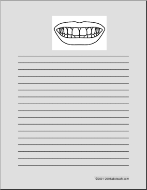 Writing Paper: Teeth (elementary)