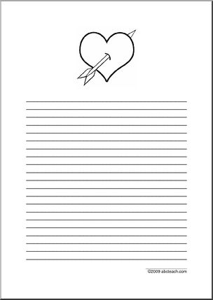 Writing Paper: Valentine with Arrow