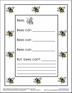 Writing Prompt: Bees can… (primary)