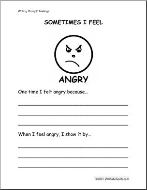 Writing Prompt: Emotion – Angry (primary)