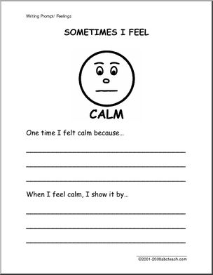 Writing Prompt: Emotion – Calm (primary)