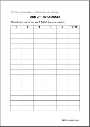 Add Up the Change! Worksheet
