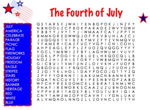 Interactive: Flipchart: Word Search: Fourth of July (easy)