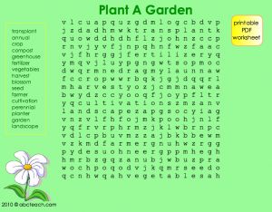 Interactive: Flipchart: Word Search: Garden (hard)