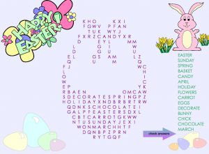 Interactive: Notebook: Word Search–Happy Easter–Basket