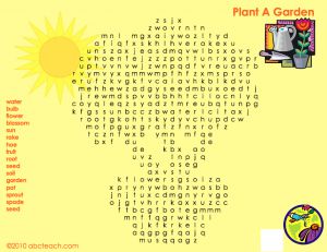 Interactive: Notebook: Science: Garden–Word Search