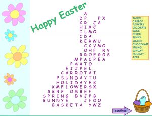 Interactive: Notebook: Word Search–Happy Easter–Bunny