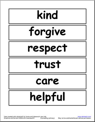 Counseling: Word Wall (primary)
