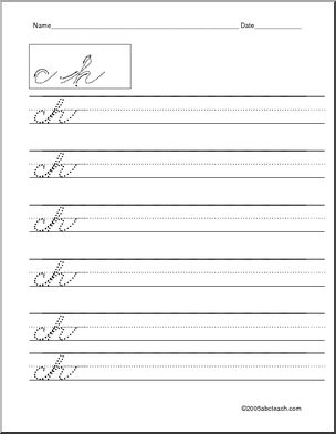 Spanish: Handwriting Practice- More Cursive Letters (ZB-Style Font)