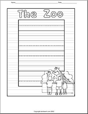 Writing Paper: The Zoo (Elementary)