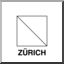 Clip Art: Flags: Zurich (coloring page)